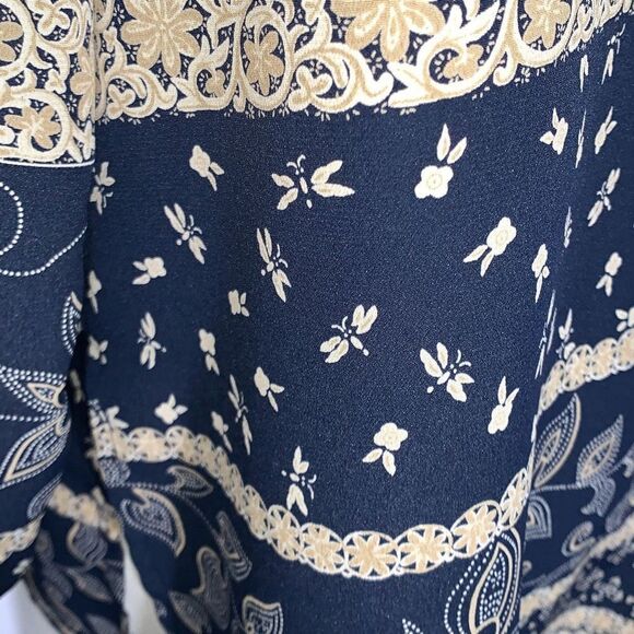 Vintage Alfred Dunner Oversized Mixed Print Layer Vest Button Down Blouse Size 1 - Picture 9 of 11